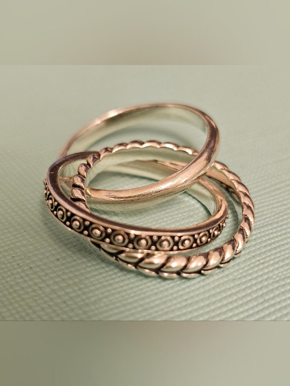 925 STERLING SILVER Triple Ring SZ 5